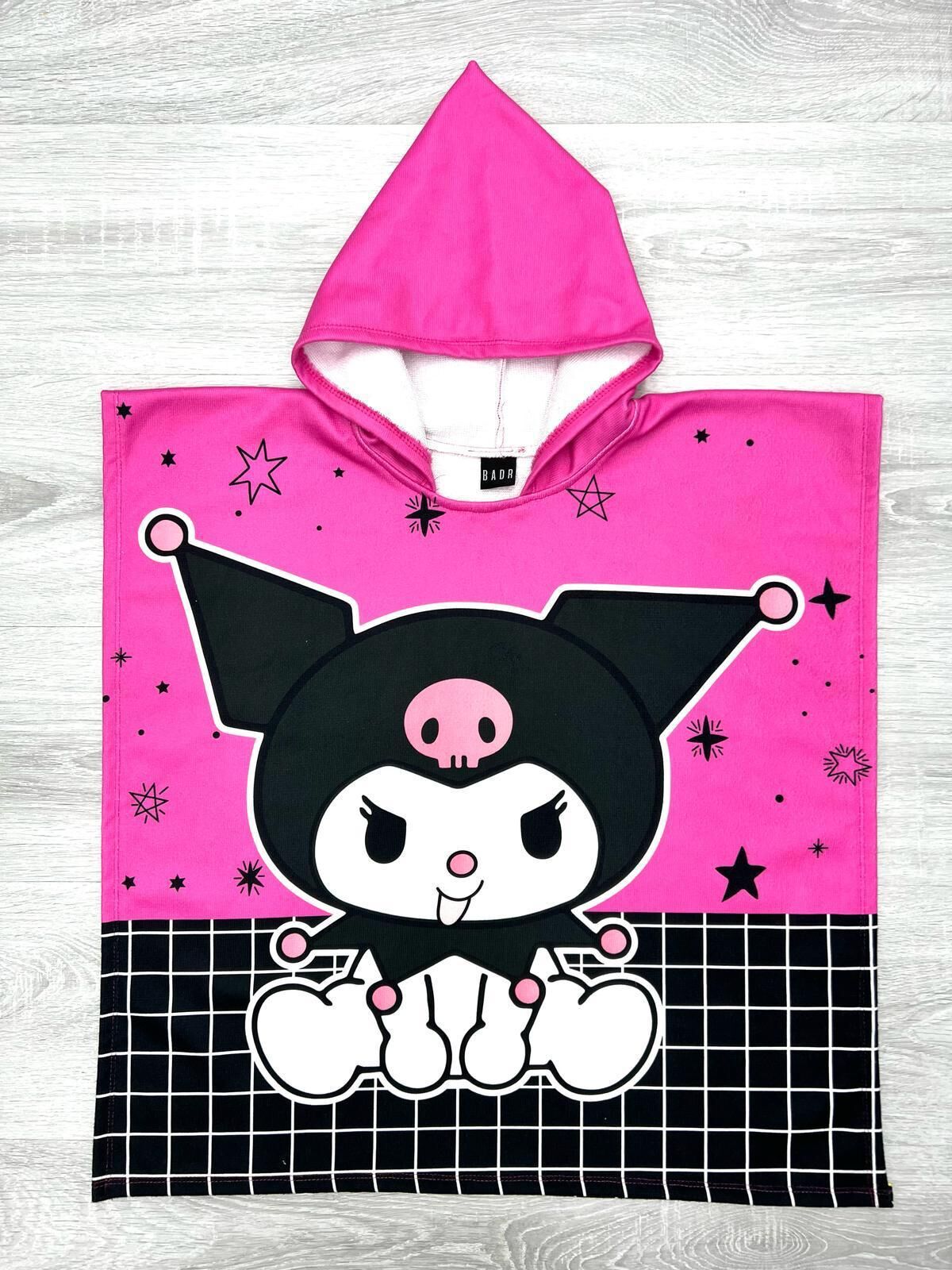Kuromi panço plaj havlusu Pembe