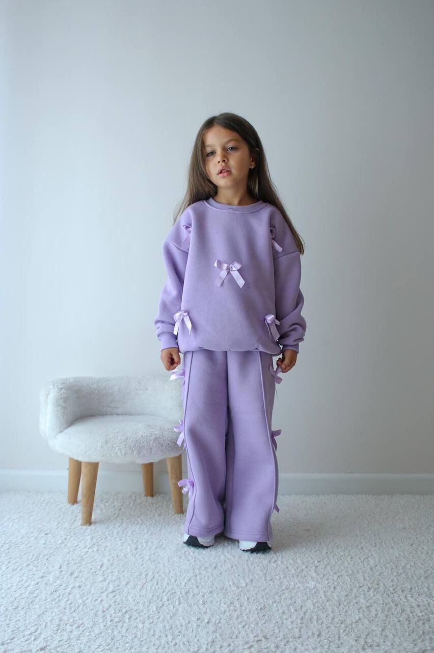 Fiyonk detaylı lila takım (şardonlu)