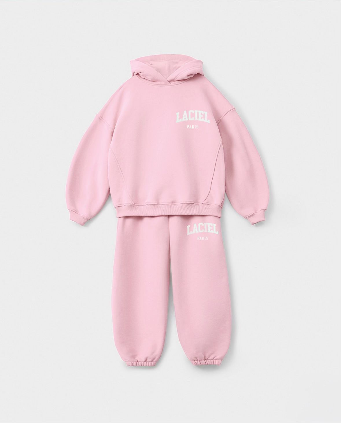 Laciel kapşonlu basic takım pembe