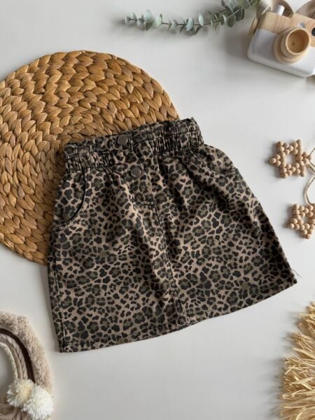 Leopar etekli takım