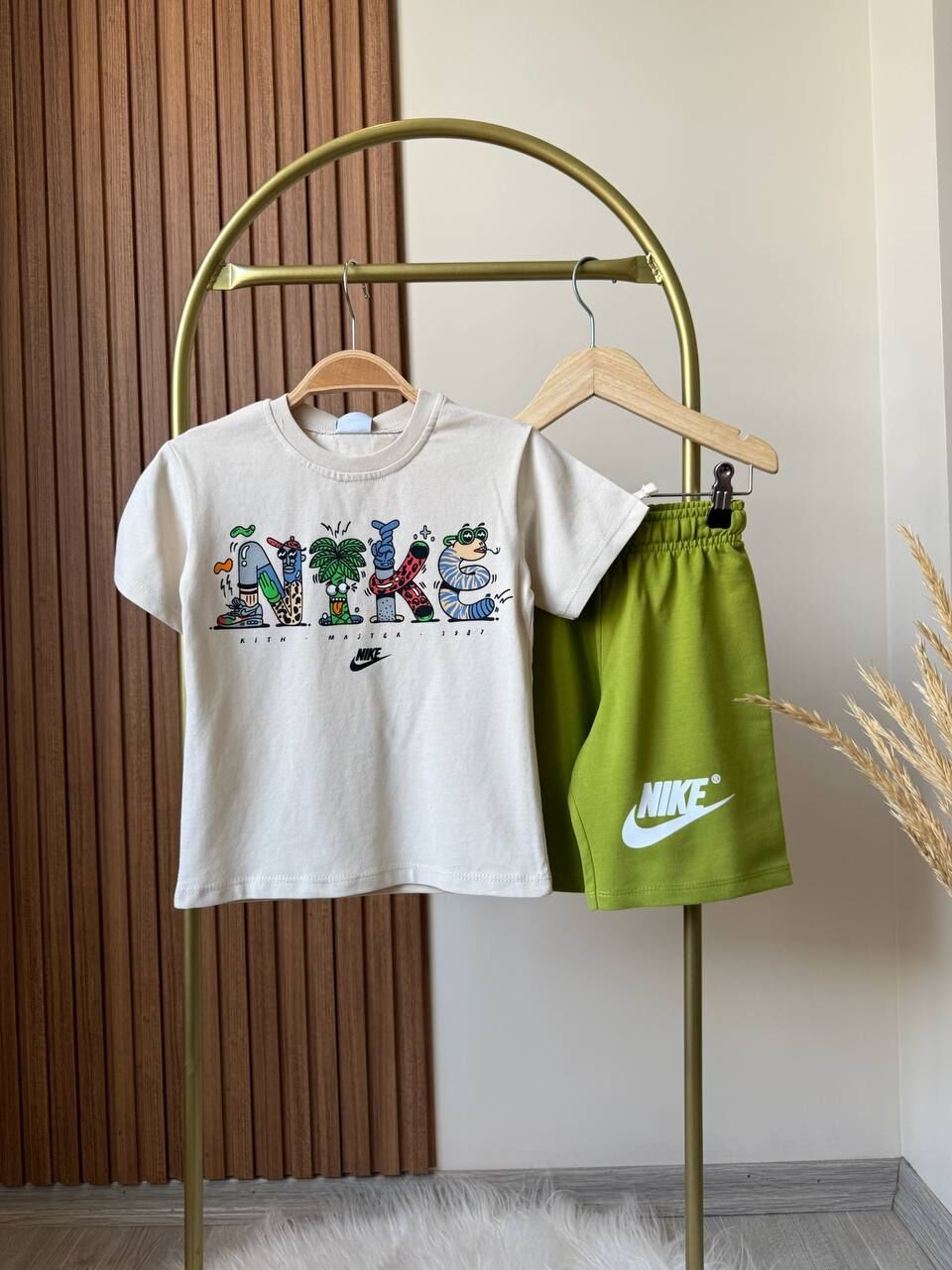 Yağ yesili şortlu takım 7/8 yaş