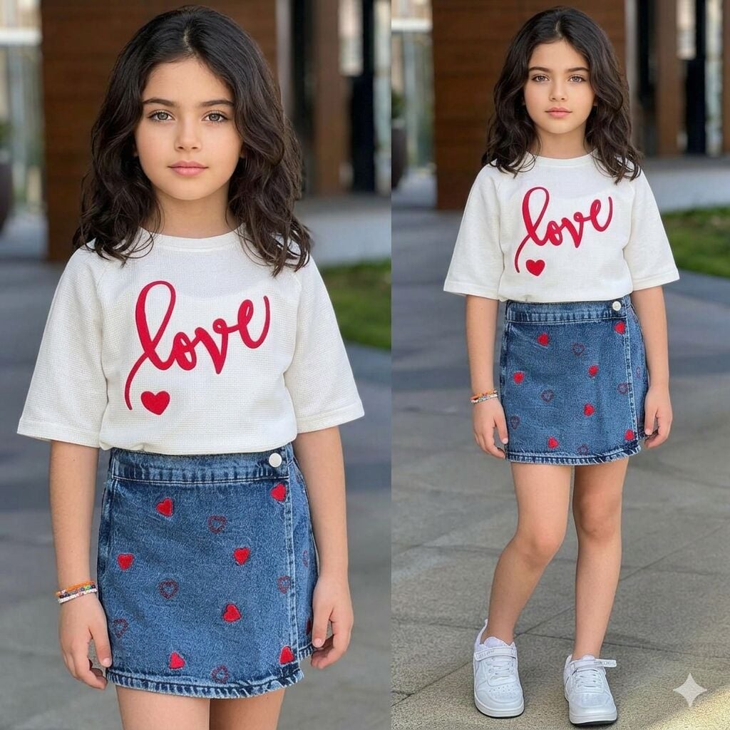 Love kalpli şort etek takım