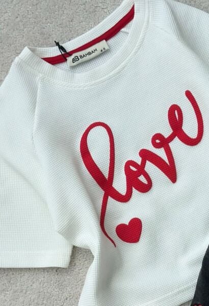 Love kalpli şort etek takım