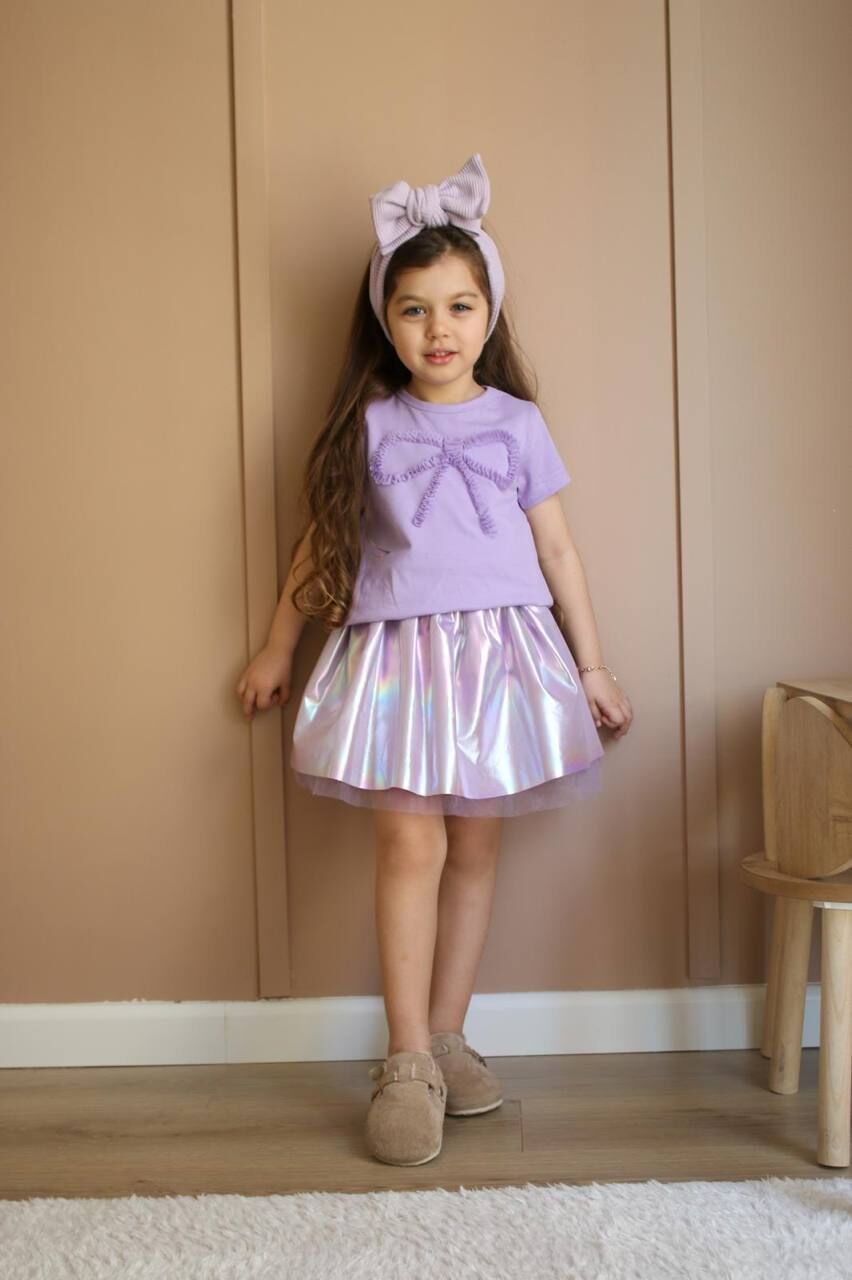 Fiyonk detaylı lila takım 9/10 yaş