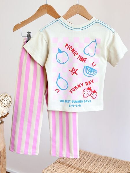 Picnic time çizgili takım