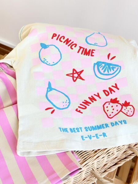 Picnic time çizgili takım