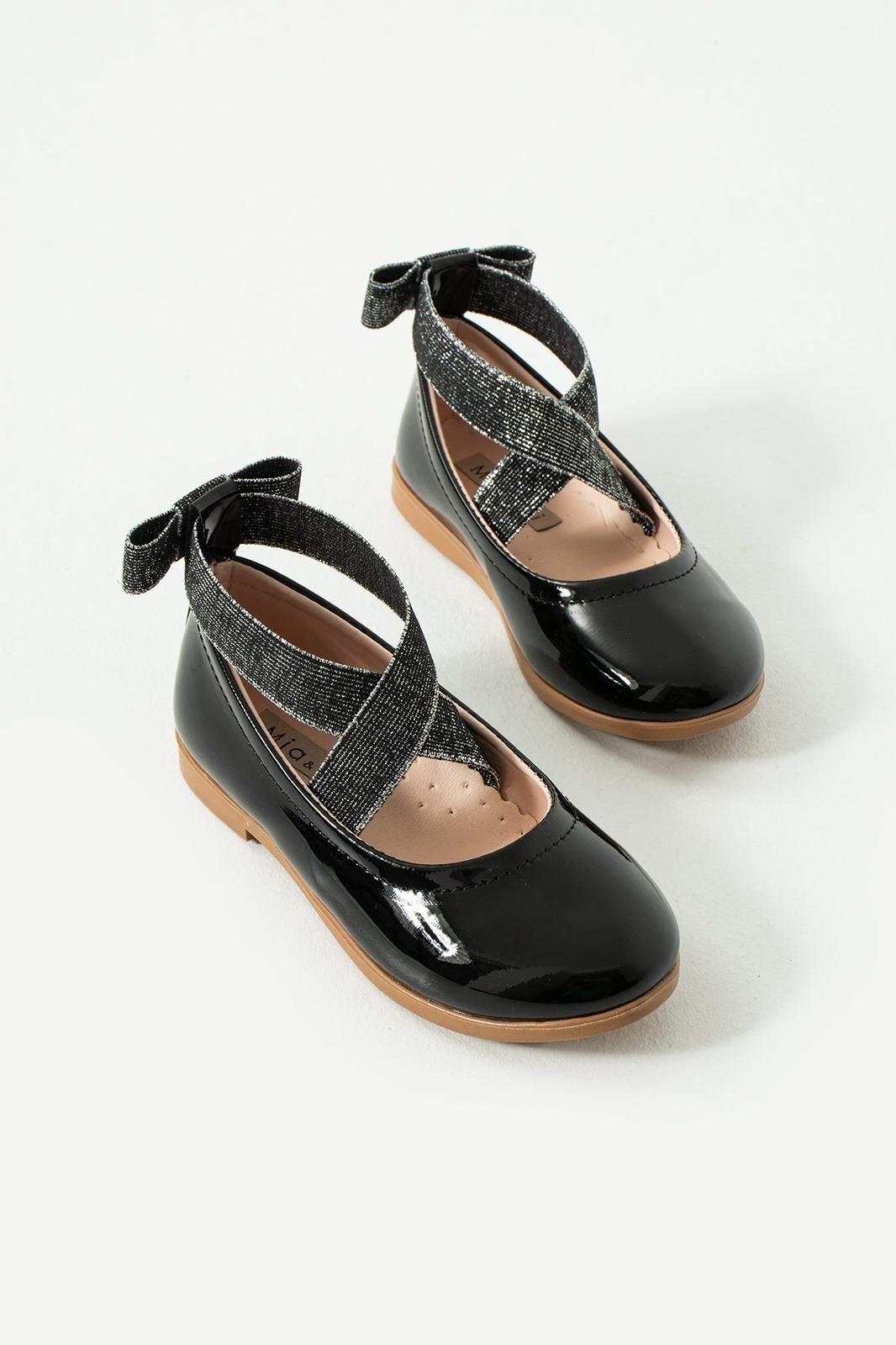 Sim bantlı siyah rugan babet