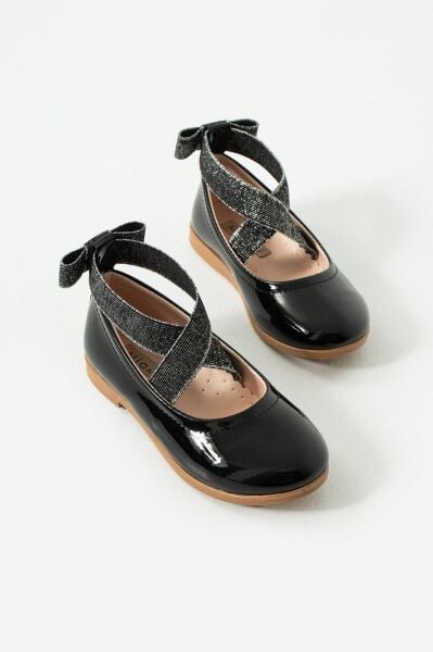 Sim bantlı siyah rugan babet