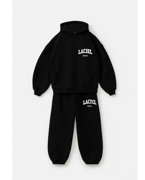Laciel kapşonlu basic siyah takım