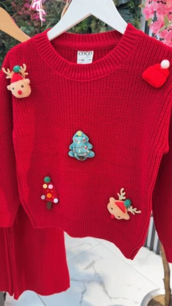 Yeni yıl triko takım kırmızı