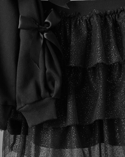 Fiyonk detaylı sweat tütü etek takım