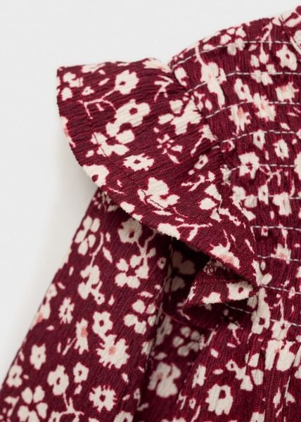 Çiçekli bordo elbise 9/10 yaş