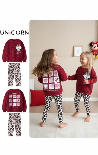 Minnie leopar taytlı takım