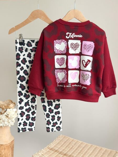 Minnie leopar taytlı takım