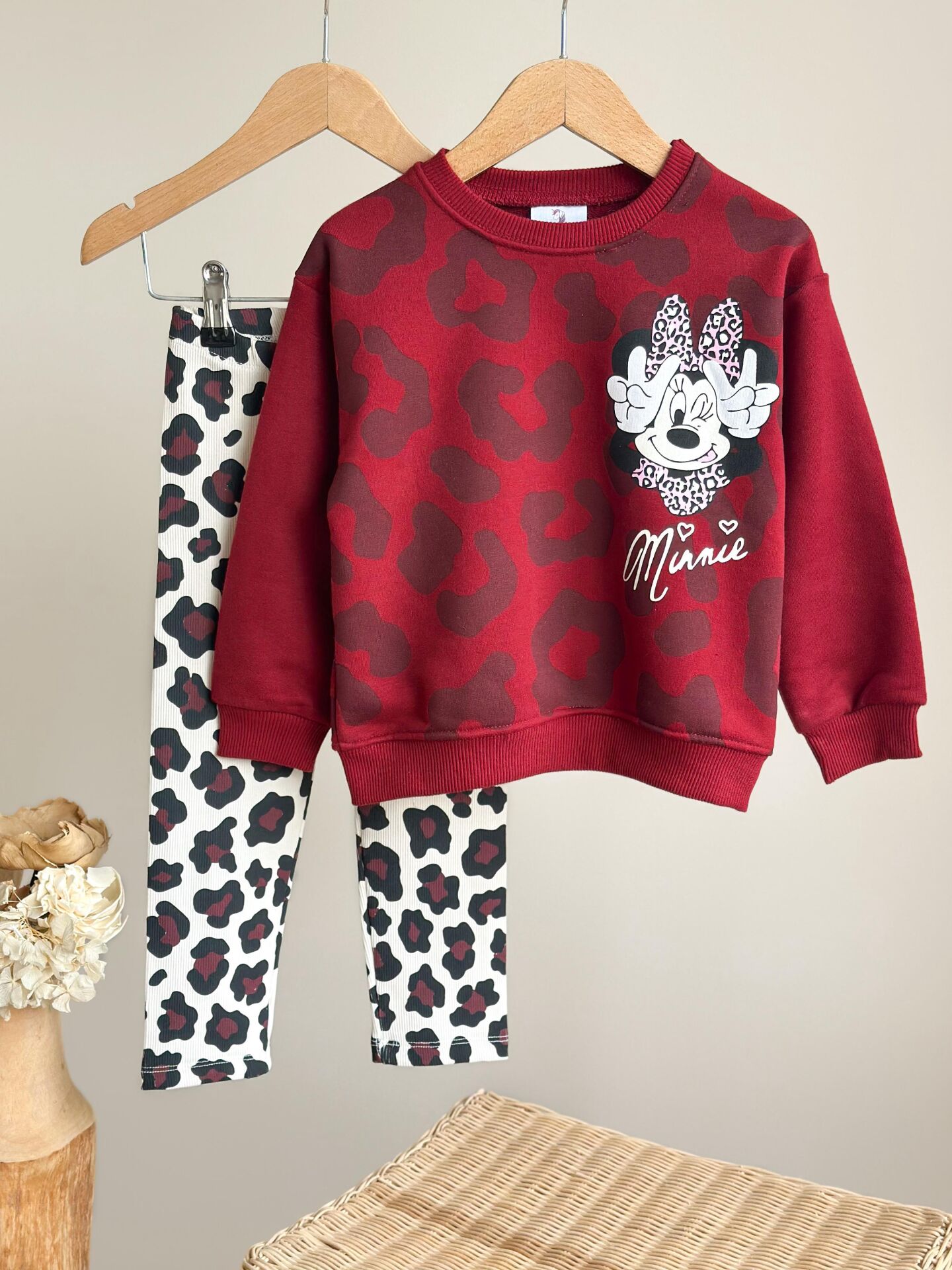 Minnie leopar taytlı takım