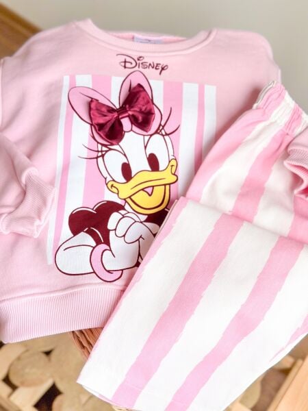 Daisy fiyonklu çizgili takım