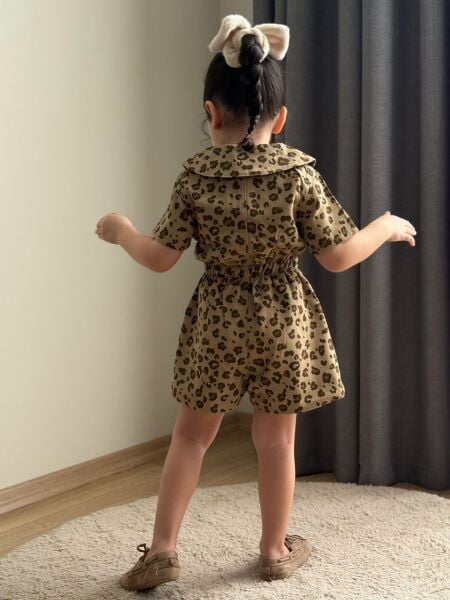 Leopar denim tulum (1 veya 2 beden büyük tercih edebilirsiniz)