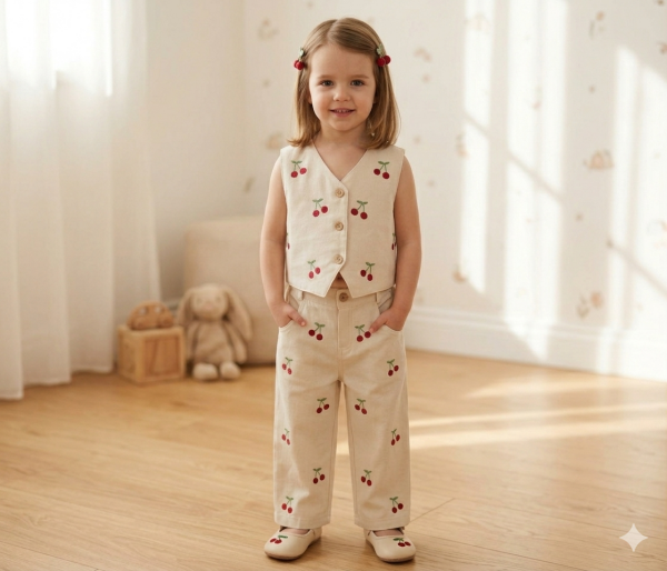 Kiraz yelekli takım