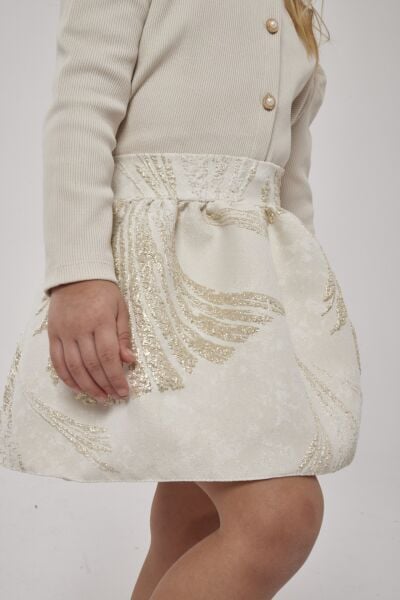 Ribana kumaş yaldız etek takım 7/8 yaş