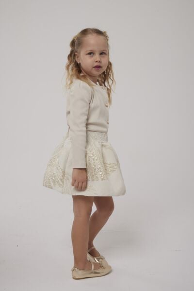 Ribana kumaş yaldız etek takım 7/8 yaş