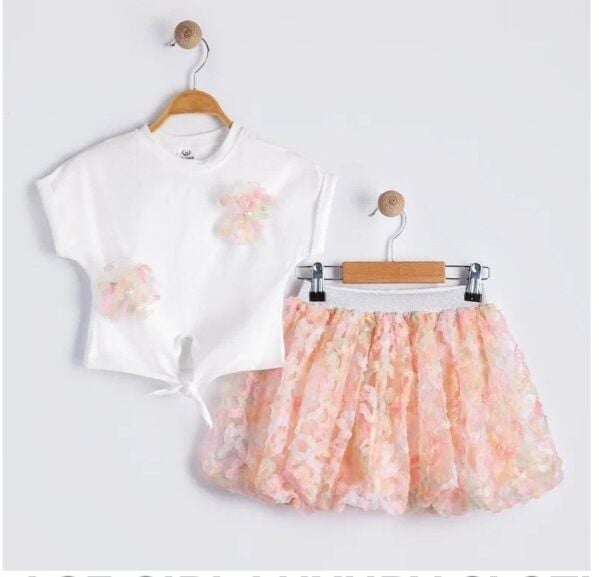 Üç boyutlu balon etek takim somon