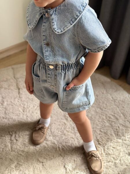 Taş detaylı denim tulum !!26 Mayıs kargo!!