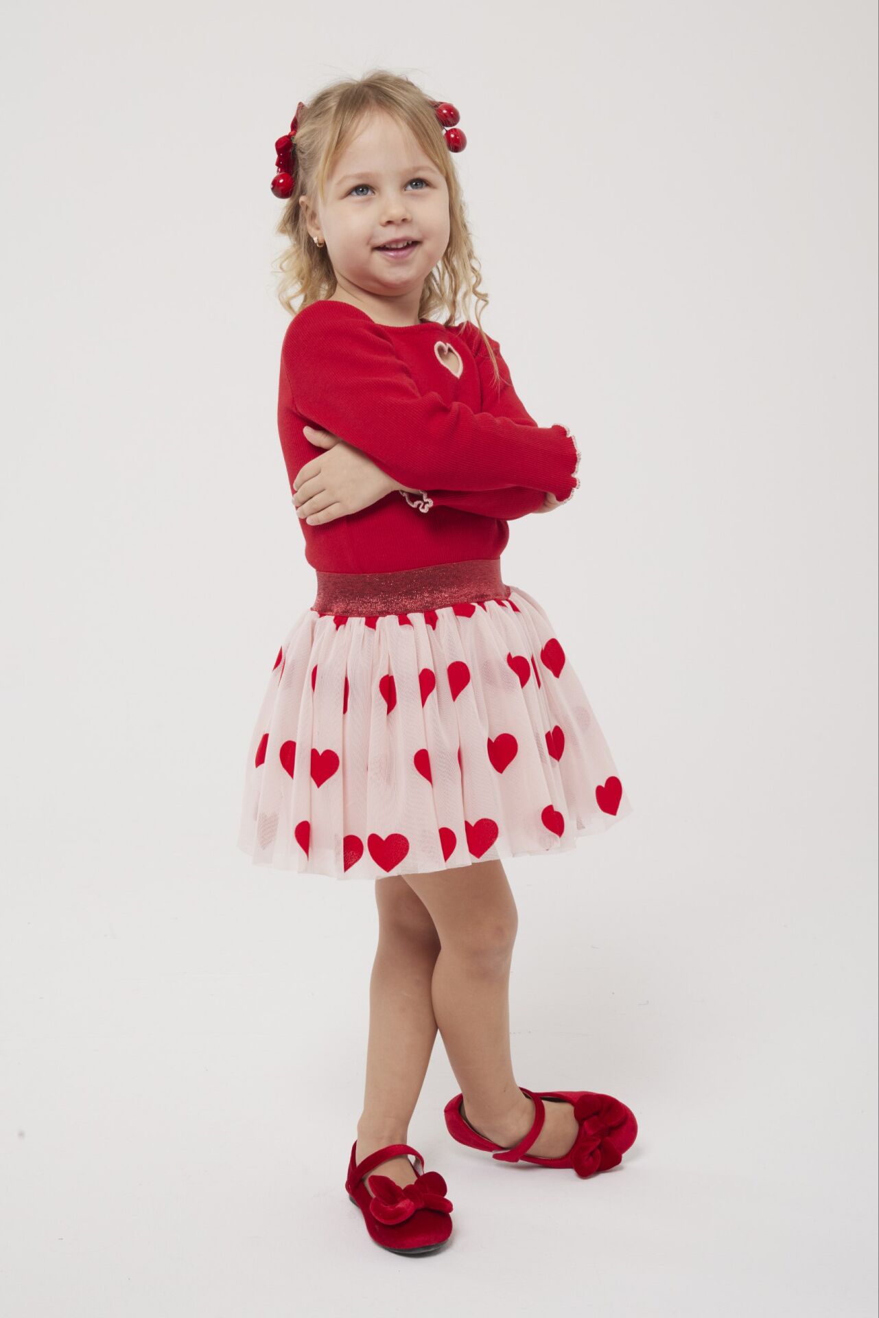 Kalpli tütü etek takım kırmızı