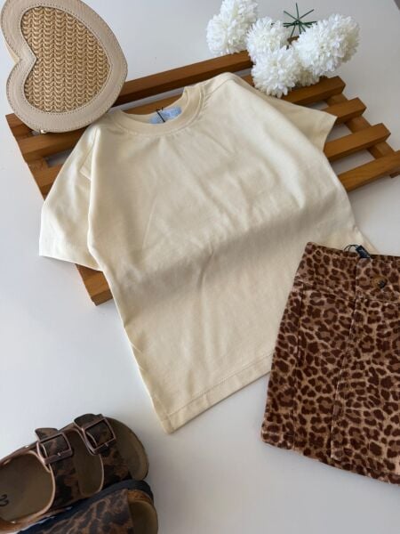 Leopar şort etek takım