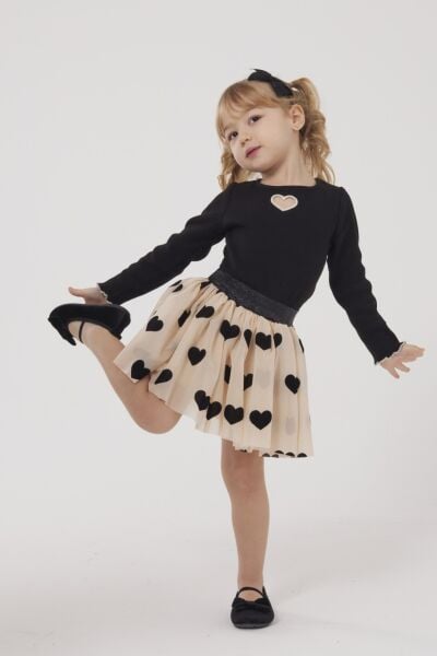 Kalpli tütü etek takım siyah