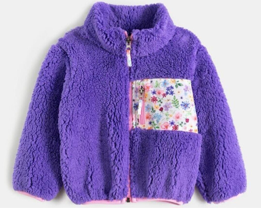Mor peluş ceket