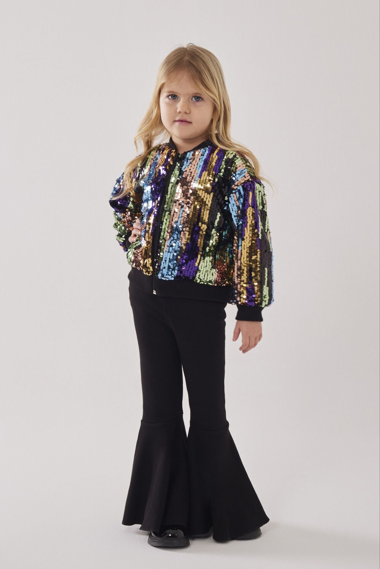 Pul payet işlemeli taytlı takım