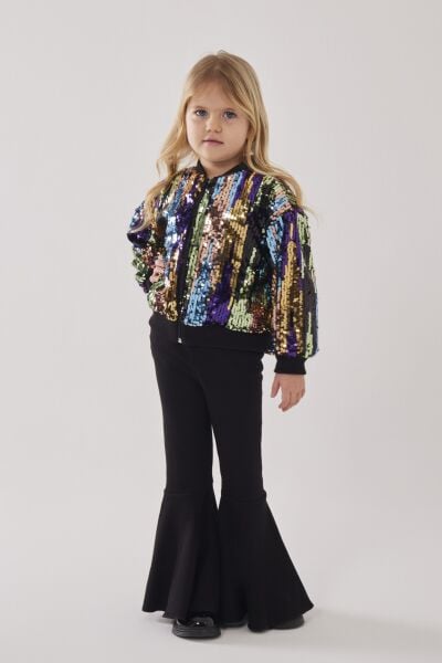 Pul payet işlemeli taytlı takım