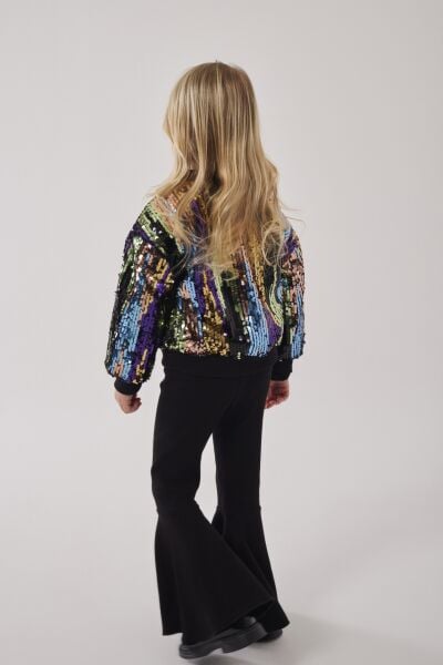 Pul payet işlemeli taytlı takım