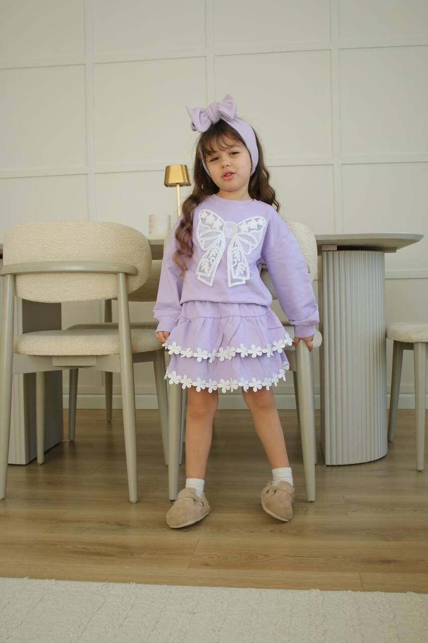 Fiyonk detaylı lila takım