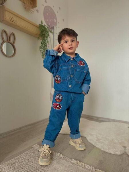 Denim Mickey erkek takım