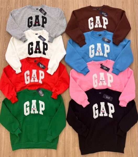 Gap mavi sweatshirt (şardonlu)