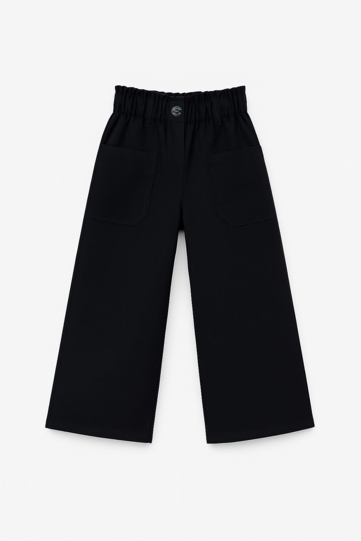 Siyah cepli denim pantolon