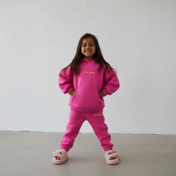 Laciel mood hoodie fuşya takım