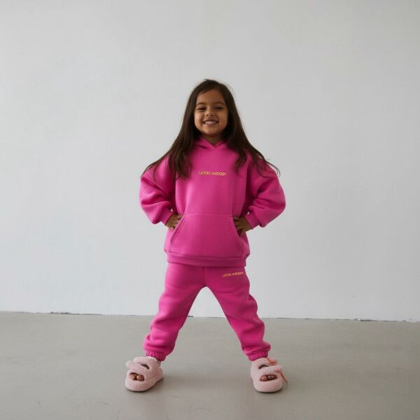 Laciel mood hoodie fuşya takım