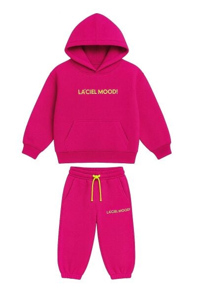 Laciel mood hoodie fuşya takım