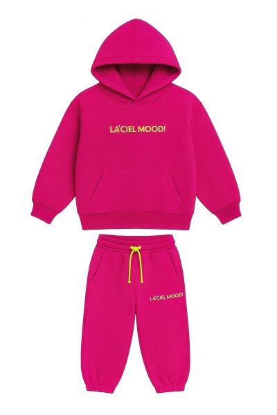 Laciel mood hoodie fuşya takım
