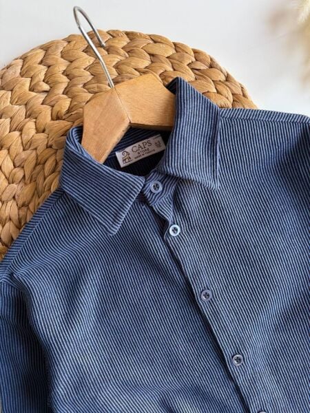 Kadife fitilli takım lacivert