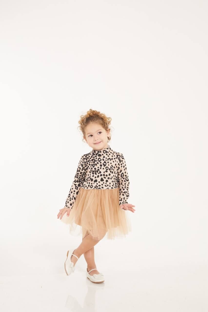 Leopar tütü elbise
