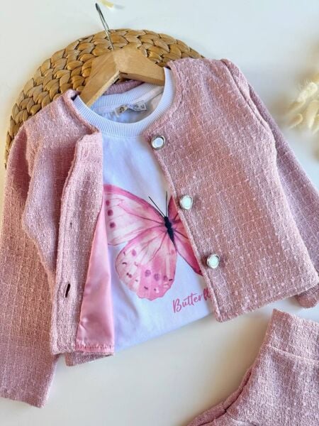 Tüvit ceketli üçlü set takım