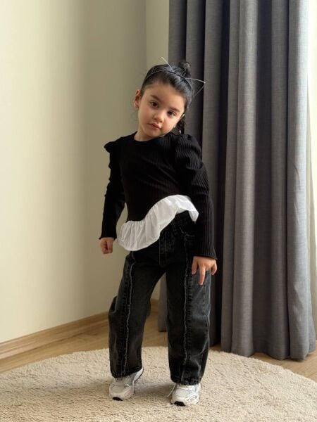 Balon kol Jean takım siyah