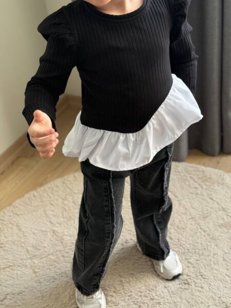 Balon kol Jean takım siyah