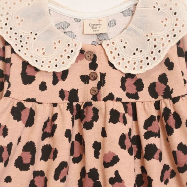 Fistolu leopar elbise