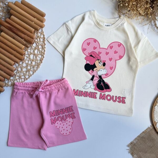 Karakter baskılı şortlu takım