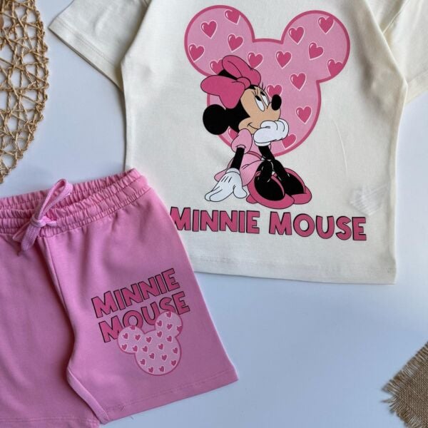 Karakter baskılı şortlu takım