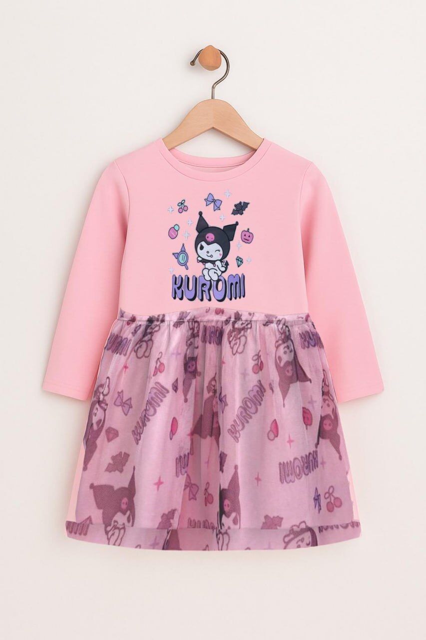 Kuromi tütü elbise Pembe